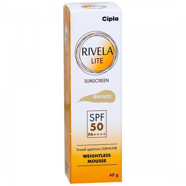 Rivela Lite Weightless Mousse Broad Spectrum UVA/UVB Sunscreen | SPF 50