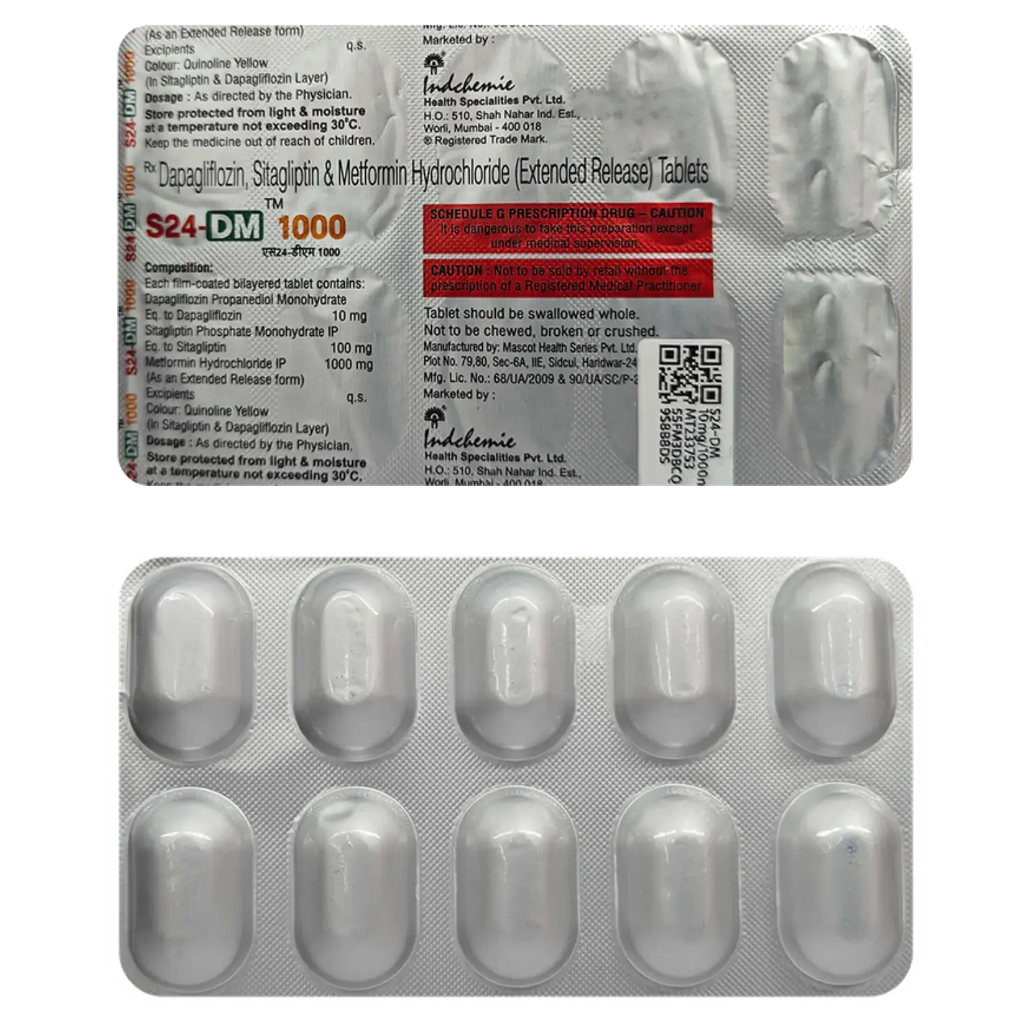 S24-DM 10mg/1000mg/100mg Tablet