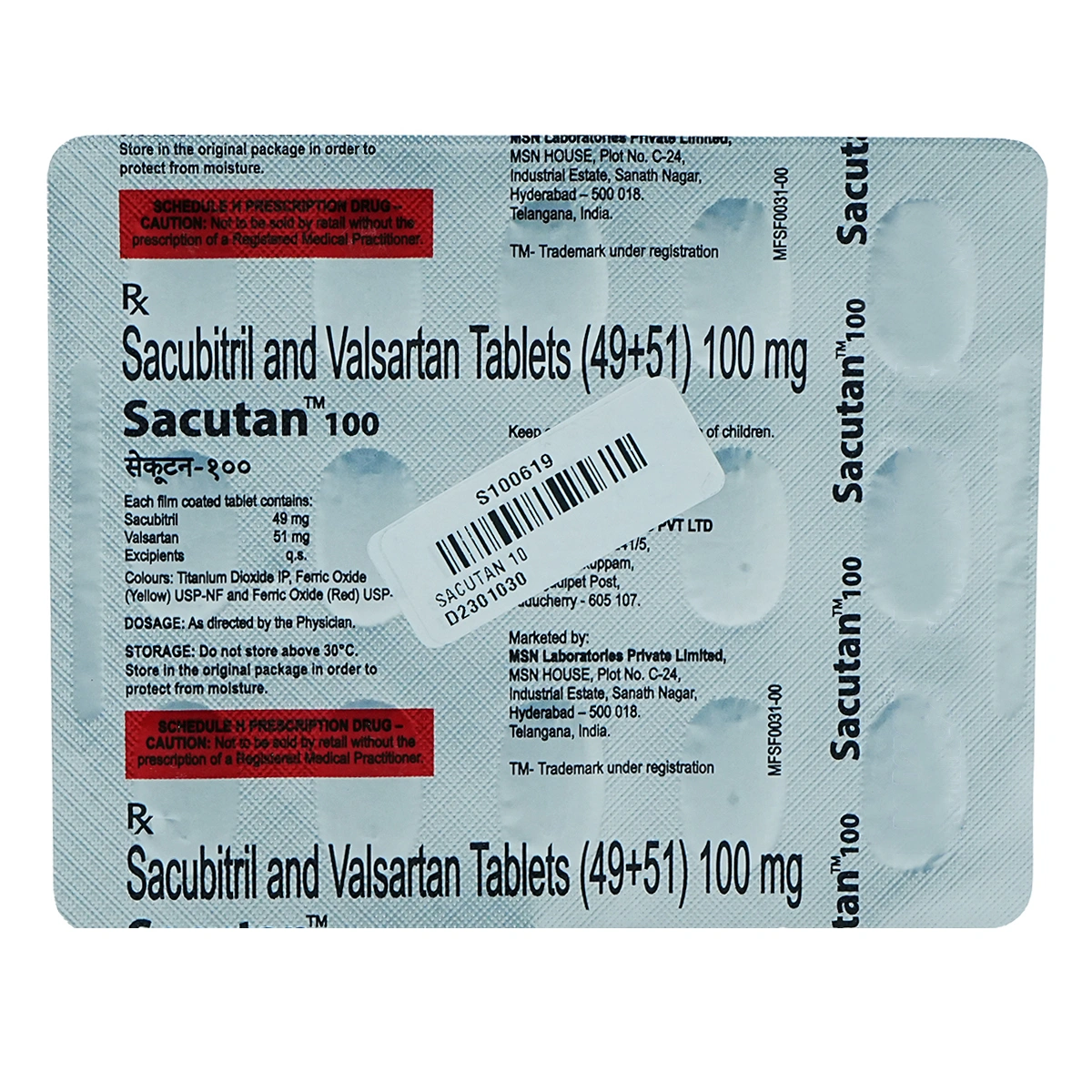 Sacutan 100 Tablet