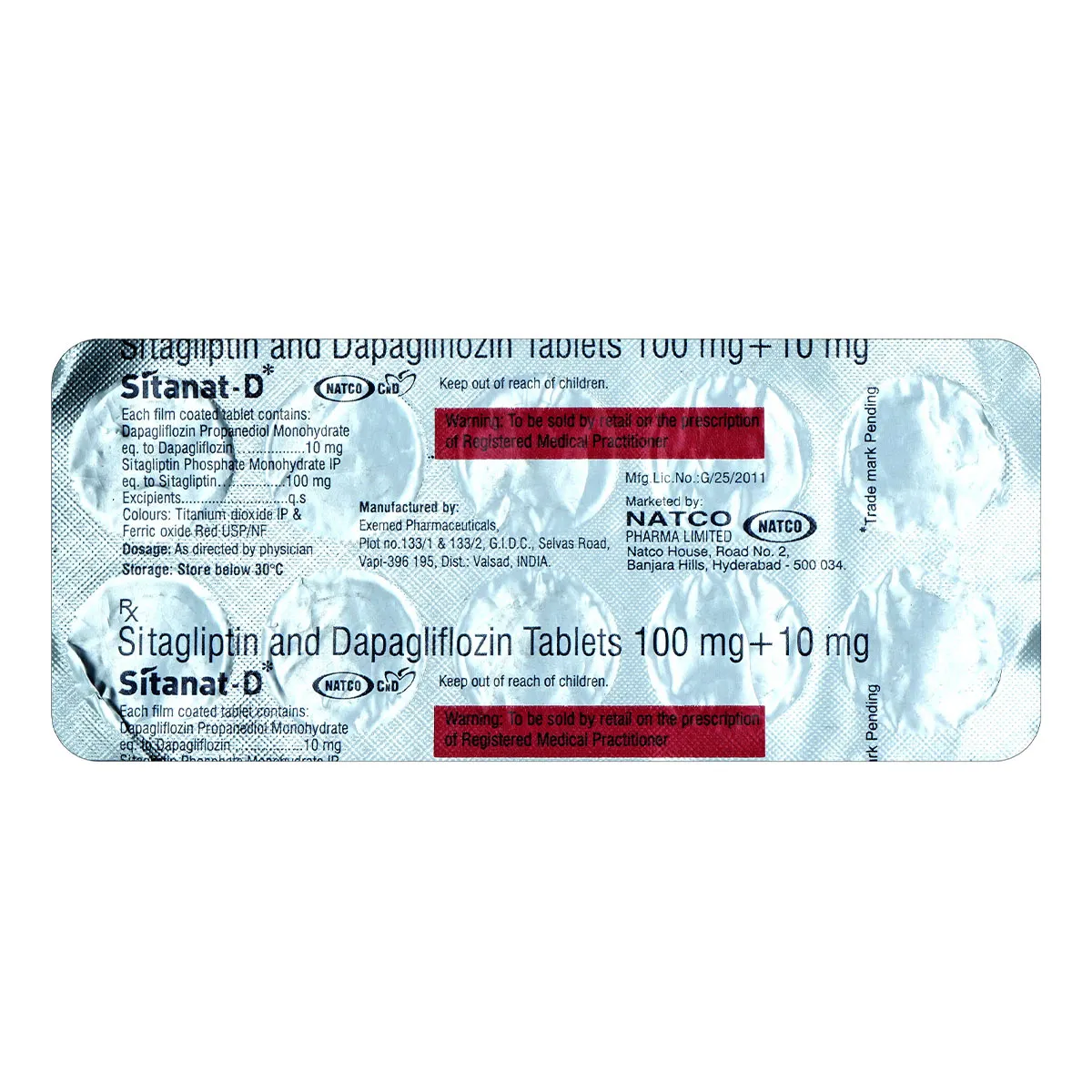 Sitanat D 10mg/100mg Tablet