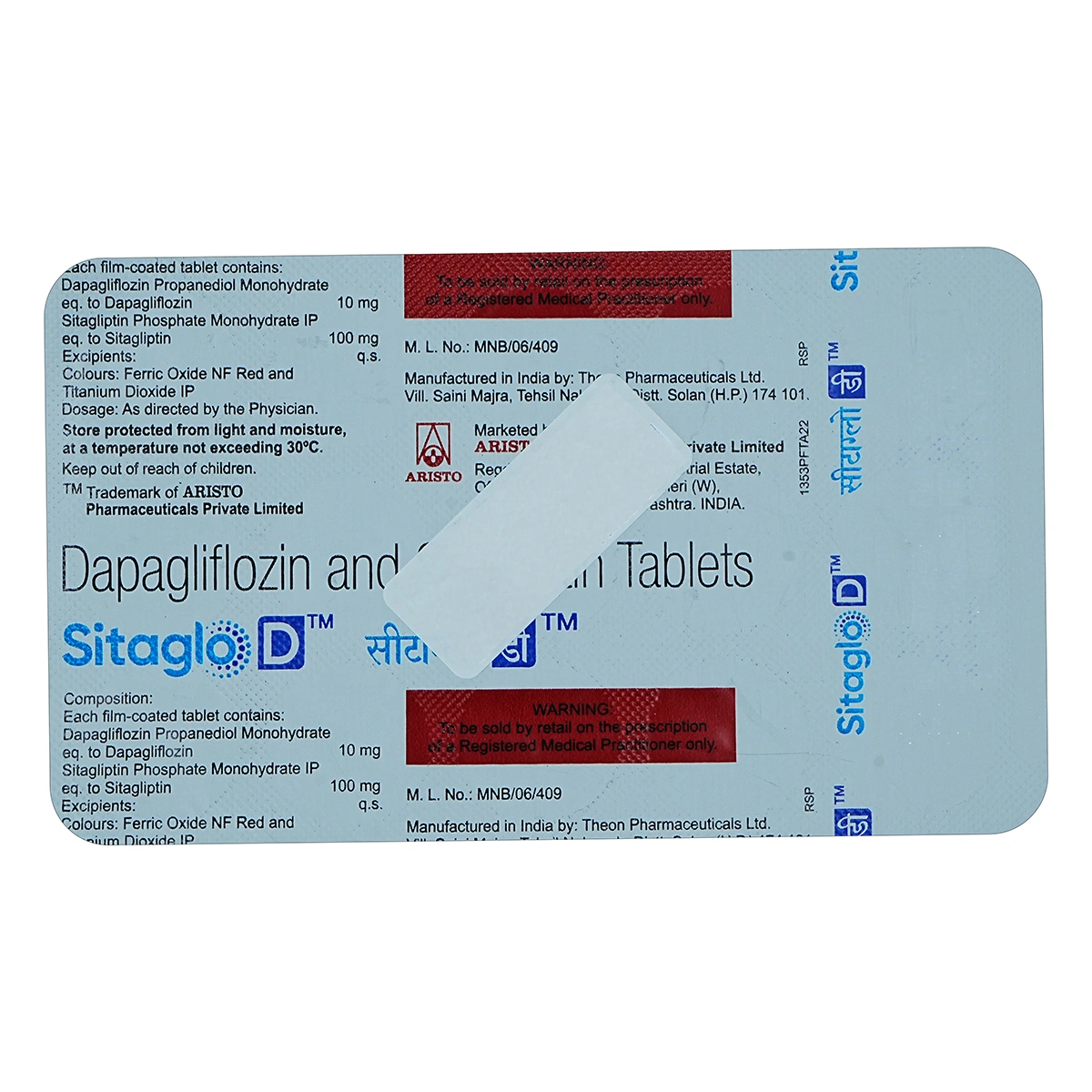 Sitaglo D 10mg/100mg Tablet