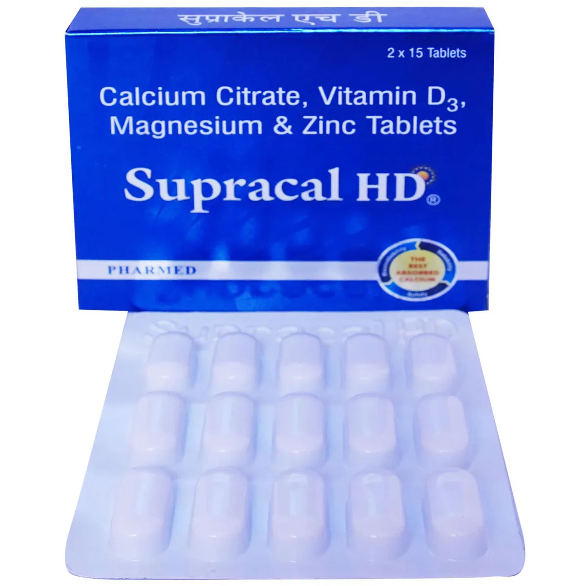 Supracal HD Tablet with Calcium, Vitamin D3, Magnesium & Zinc | For Bone & Teeth Health