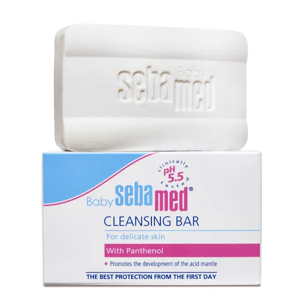 Sebamed Baby Cleansing Bar with Panthenol & 5.5 pH | For Delicate Skin