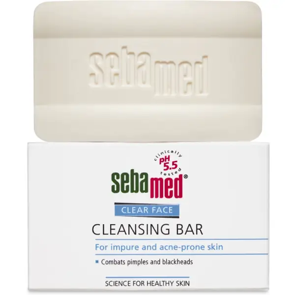 Sebamed Clear Face Cleansing Bar for Acne Prone Skin | Combats Pimples & Blackheads