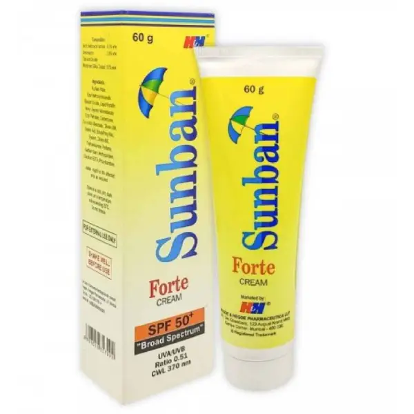 Sunban Forte Cream | Broad Spectrum SPF 50+ for UVA/UVB Protection