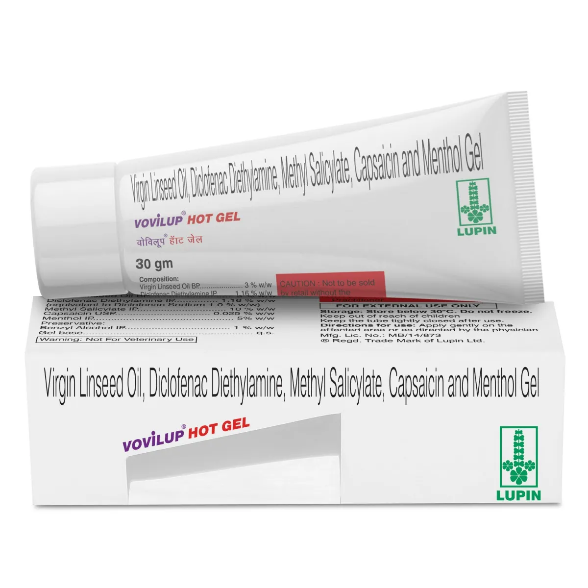 Vovilup Hot Gel for Joint and Muscular Pain