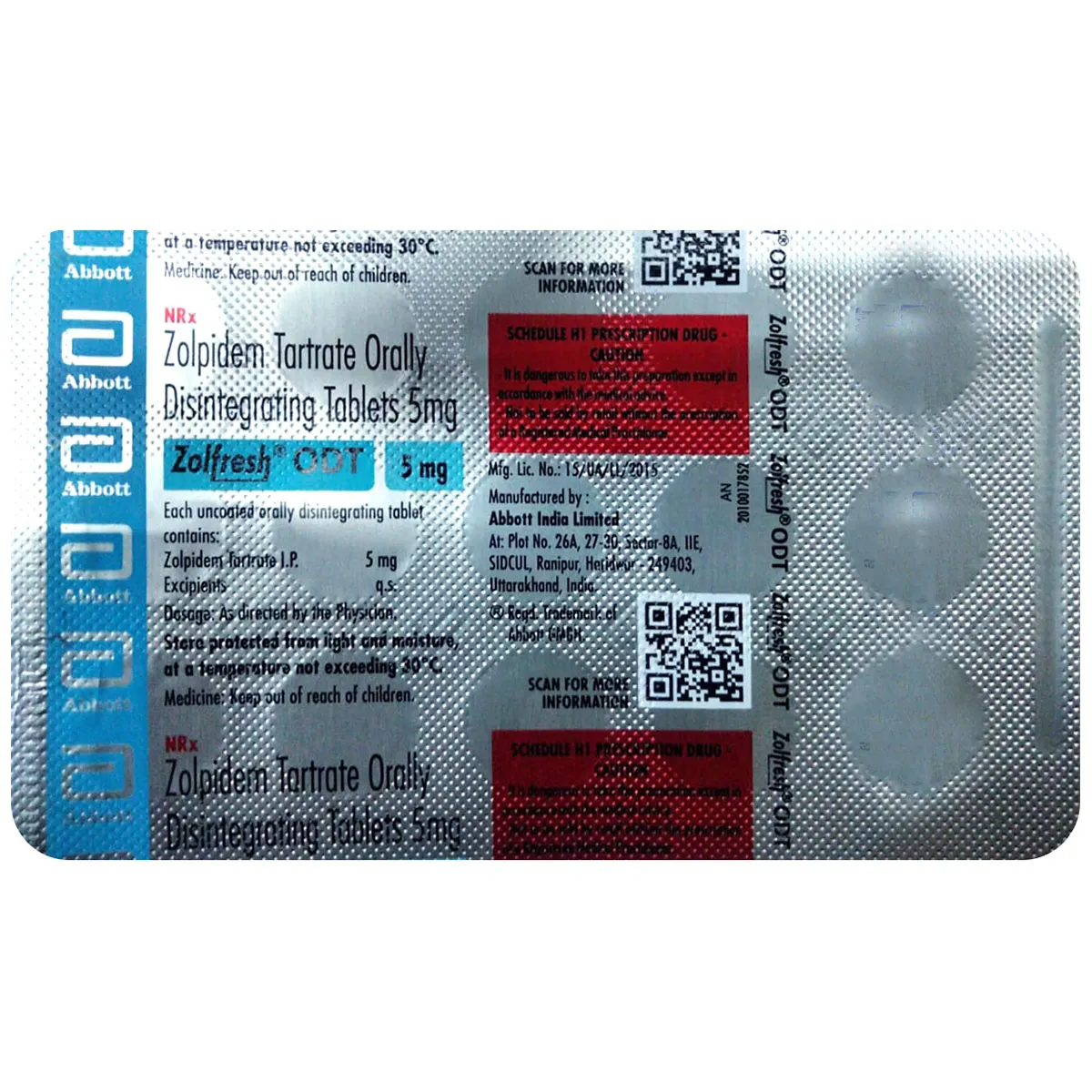 Zolfresh ODT 5mg Tablet