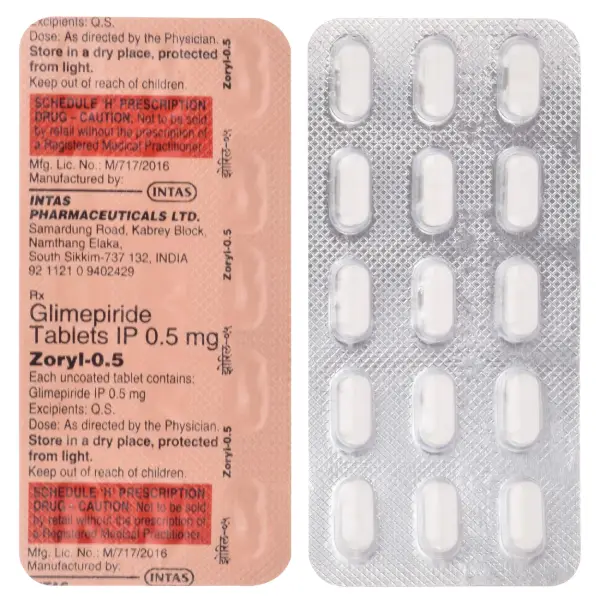 Zoryl 0.5mg Tablet