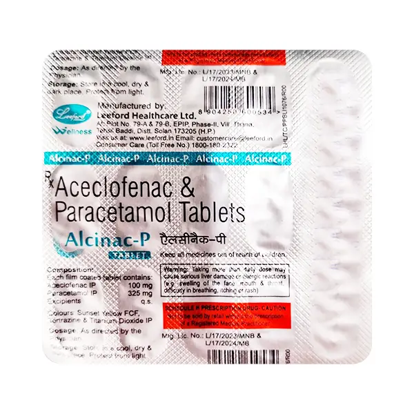 Alcinac P 100mg/325mg Tablet