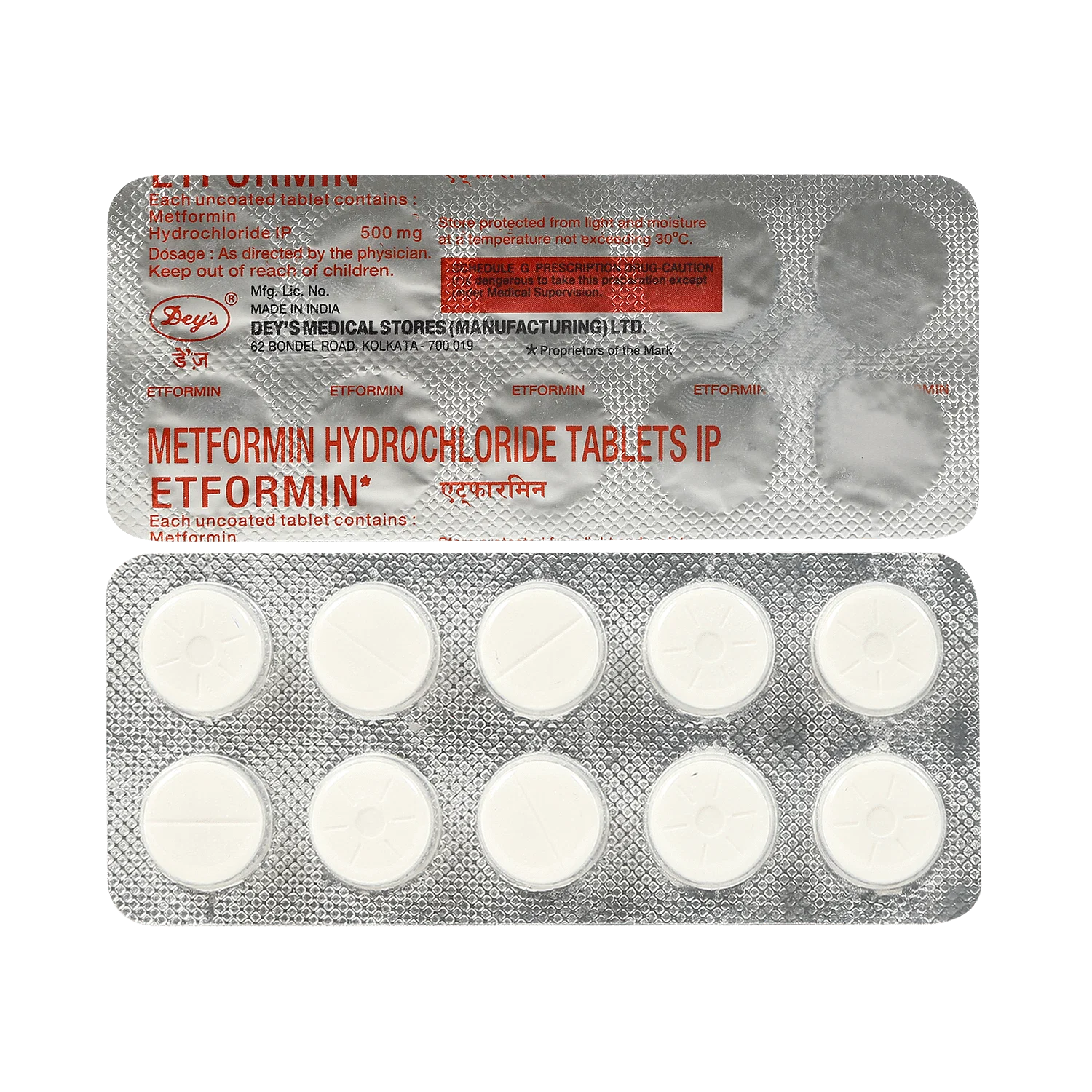 Etformin 500mg Tablet