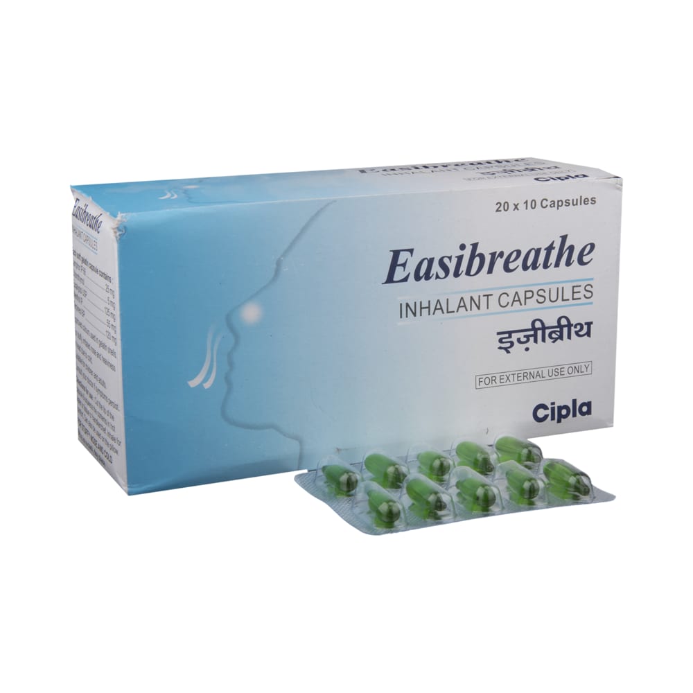 Easi Breathe Inhalant Capsules for Stuffy Nose & Cold Relief