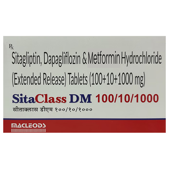 Sitaclass DM 10mg/1000mg/100mg Tablet