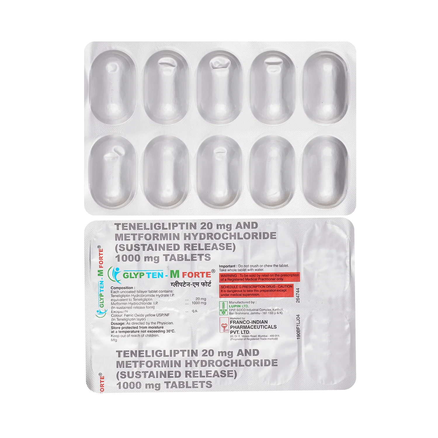 Glypten-M Forte 1000mg/20mg Tablet