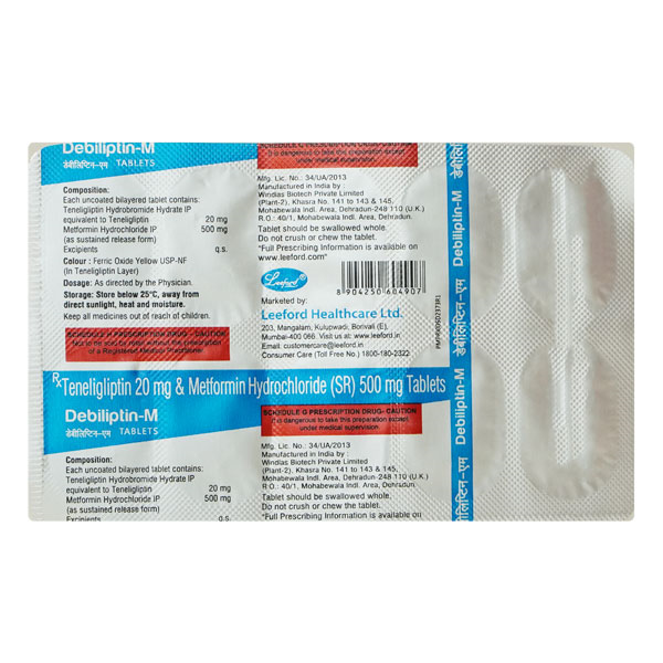 Debiliptin M 500mg/20mg Tablet SR