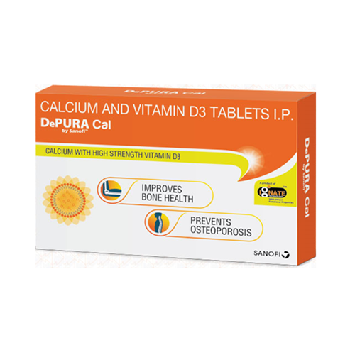 Depura Cal, Calcium and Vitamin D3 1000IU Tablet, Improves Bones Health, Prevents Osteoporosis