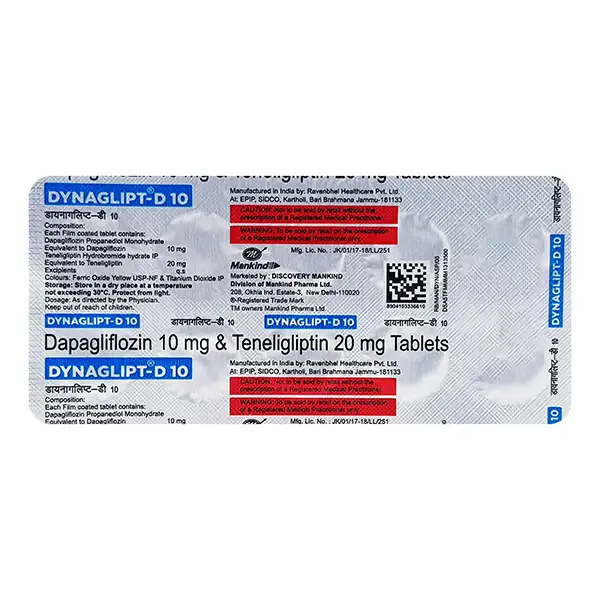 Dynaglipt D 10mg/20mg Tablet