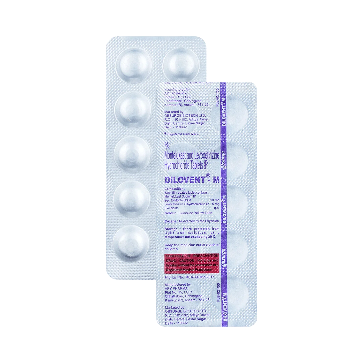 Dilovent-M 5mg/10mg Tablet