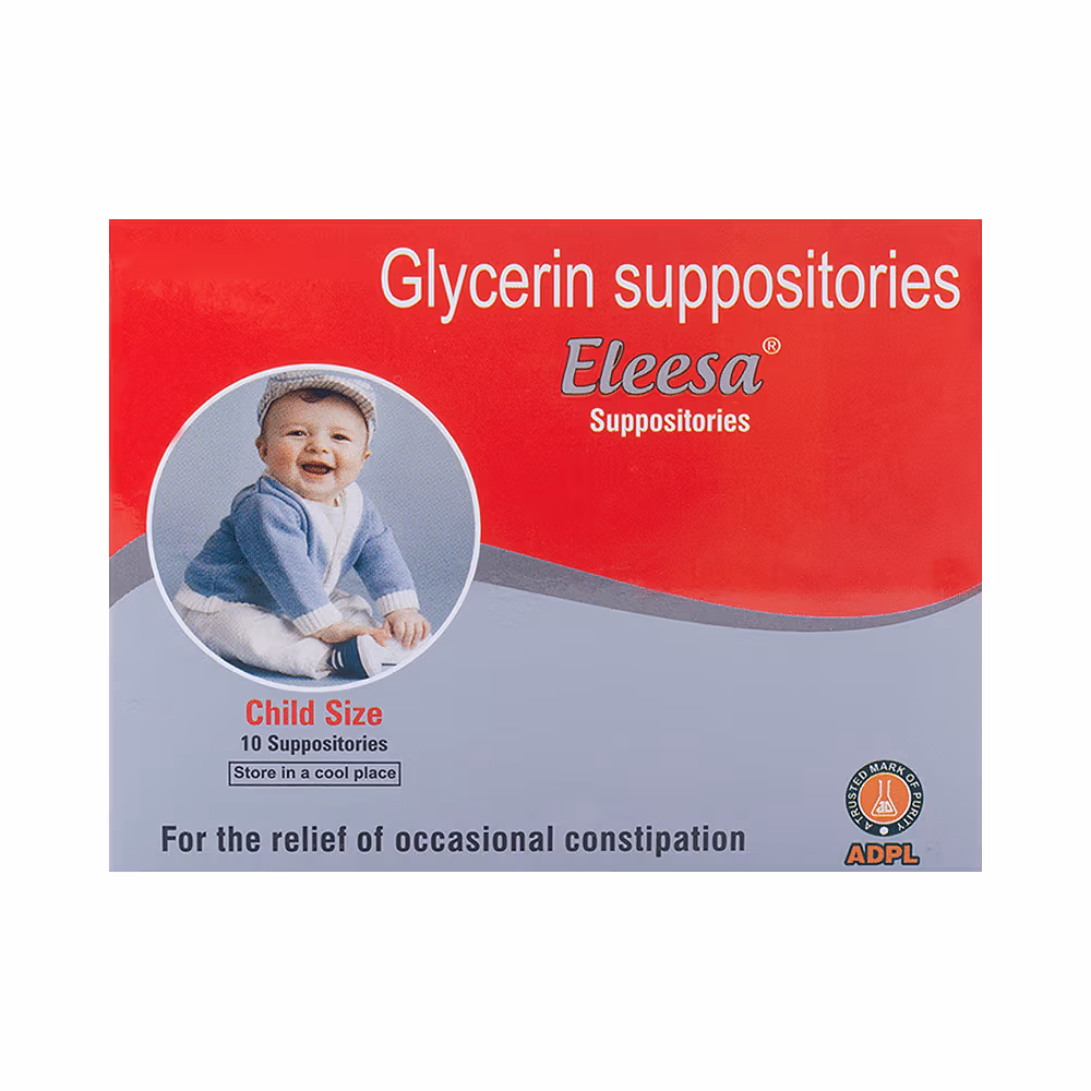 Eleesa Glycerin Child Size Suppository for Constipation Relief