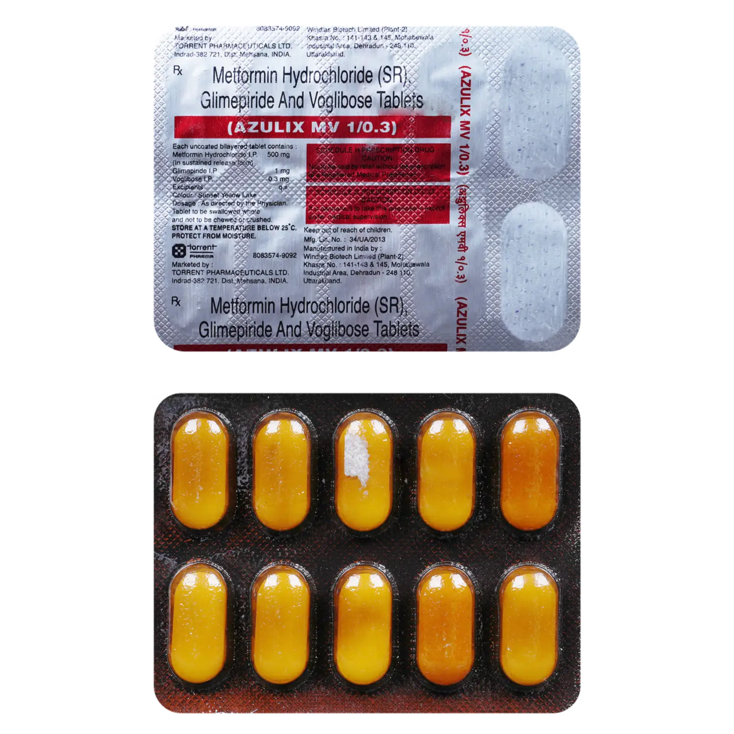 Azulix MV 1mg/500mg/0.3mg Tablet SR