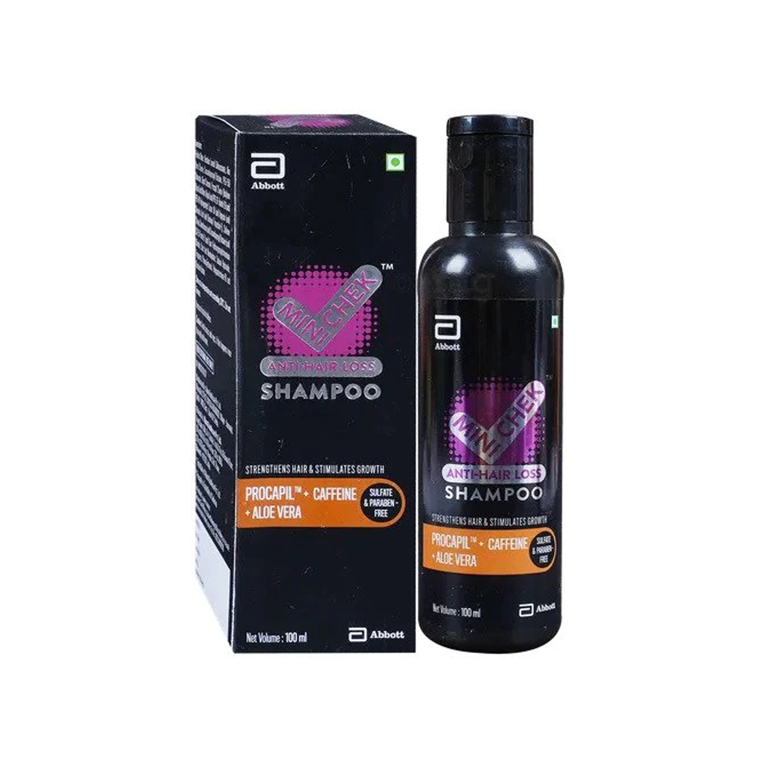 Minichek Anti-Hair Loss Shampoo with Procapil, Caffeine & Aloe Vera | Sulphate & Paraben-Free