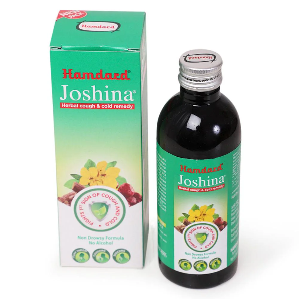 Hamdard Joshina Herbal Cough & Cold Syrup | Non-Drowsy Formula & No Alcohol 100ml