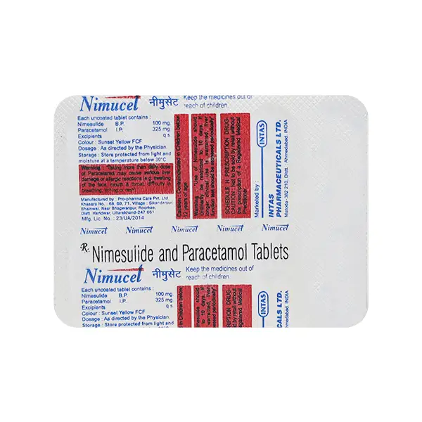 Nimucet 100mg/325mg Tablet