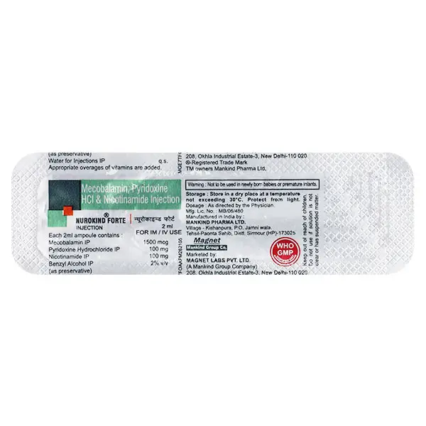 Nurokind Forte 1500mcg/100mg/100mg Injection