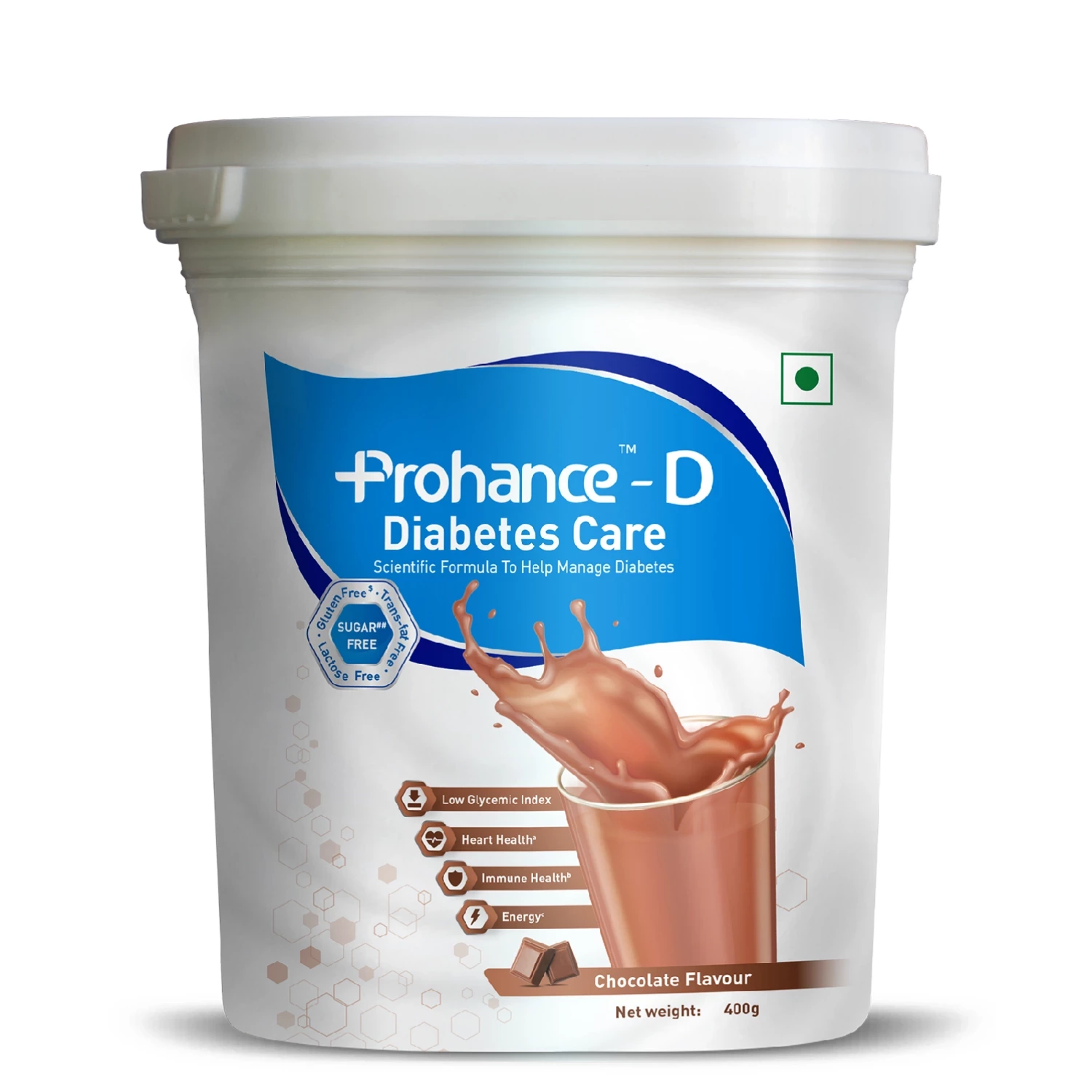 Prohance -D Nutritional Supplement for Diabetes Care 400gm | Flavour Chocolate