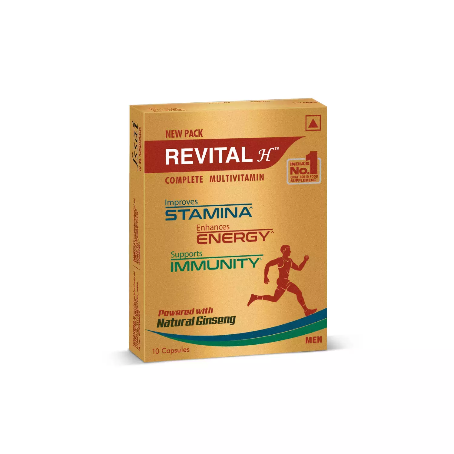 Revital H Men (10's) Multivitamin with Calcium, Zinc & Ginseng for Immunity, Strong Bones & Energy