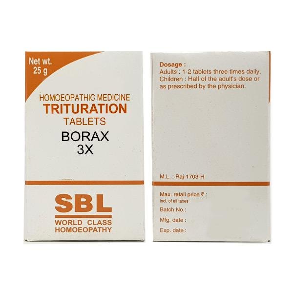 SBL Borax Trituration Tablet 3X