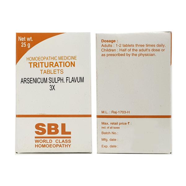 SBL Arsenicum Sulph Flavum Trituration Tablet 3X