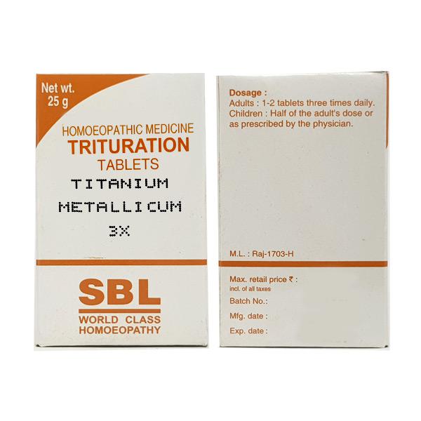 SBL Titanium Metallicum Trituration Tablet 3X