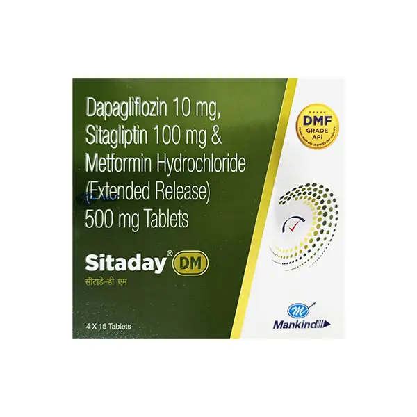 Sitaday DM 10mg/500mg/100mg Tablet ER