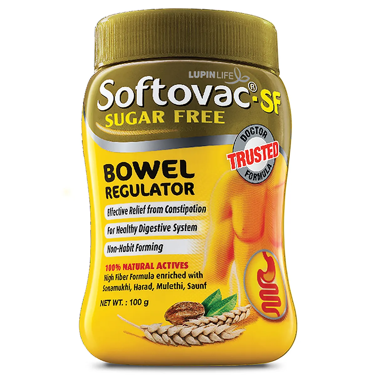 Softovac SF Bowel Regulator Powder | For Constipation, Digestion & Liver Care | Stomach Care | Sugar-free 100gm