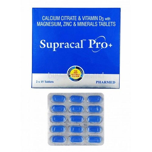 Supracal Pro+ Tablet with Calcium, Vitamin D3, Magnesium, Zinc & Minerals Tablet