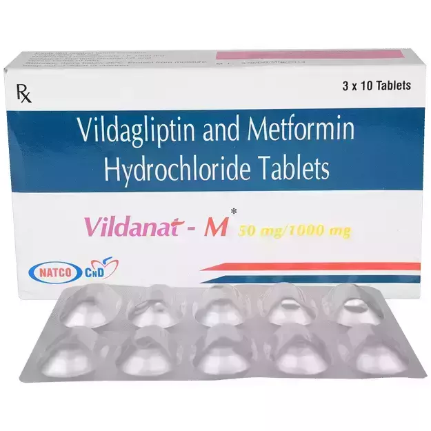 Vildanat M 1000mg/50mg Tablet