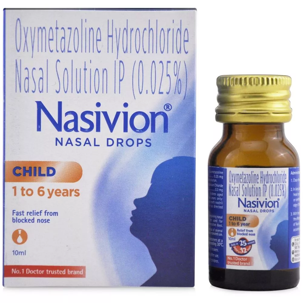 Nasivion 0.025% Paediatric Nasal Drops Child