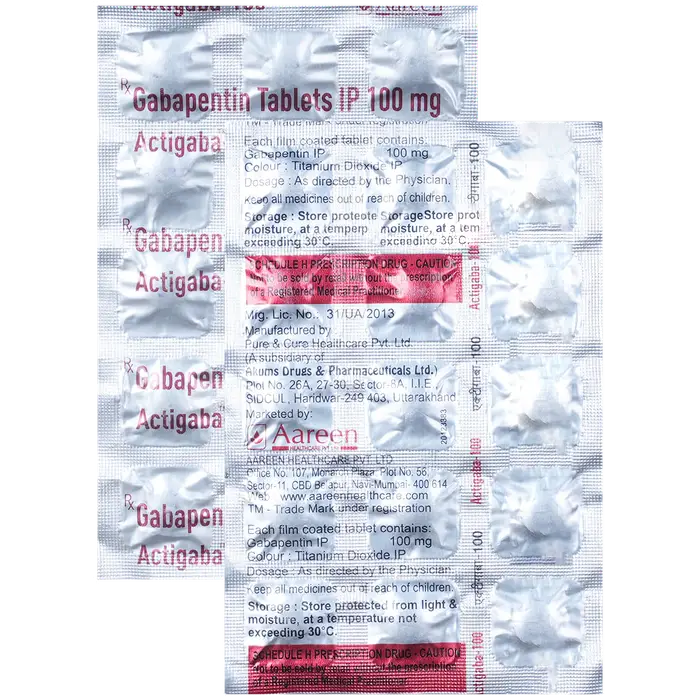 Actigaba 100mg Tablet