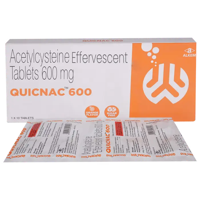 Quicnac 600 Effervescent Tablet Orange Sugar Free