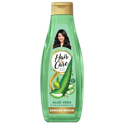 Hair & Care Triple Blend Aloe Vera Olive Oil & Green Tea Damage Repair Hair Oil with Hair & Care 100ml Hair Oil