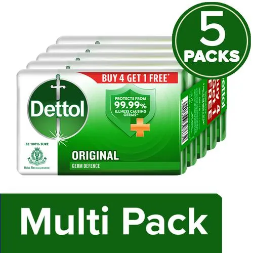 Dettol Original Soap 125gm Each (Buy 4 Get 1 Free)