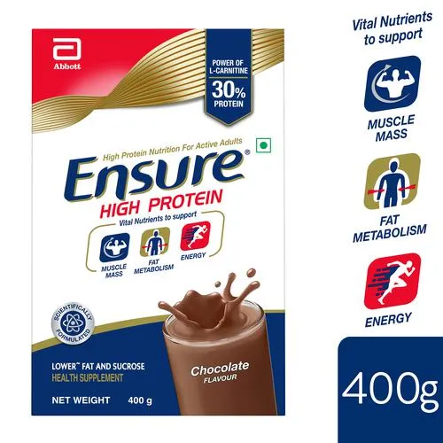 Ensure High Protein Drink for Physically Active Adults | Powder Chocolate