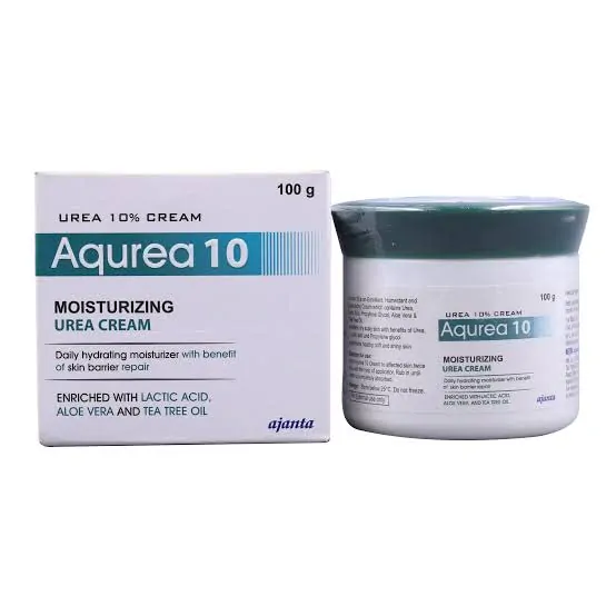 Aqurea 10 Moisturizing Urea Cream with Lactic Acid, Aloe Vera & Tea Tree Oil