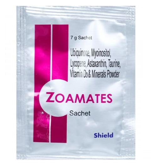 Zoamates Powder with Ubiquinone, Myoinositol, Lycopene, Vitamin D3 & Minerals