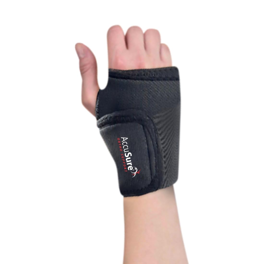 AccuSure W-4 Elastic Wrist Brace With Thumb