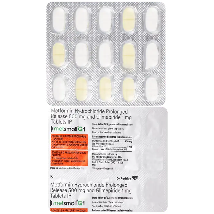 Metsmall G 1mg/500mg Tablet