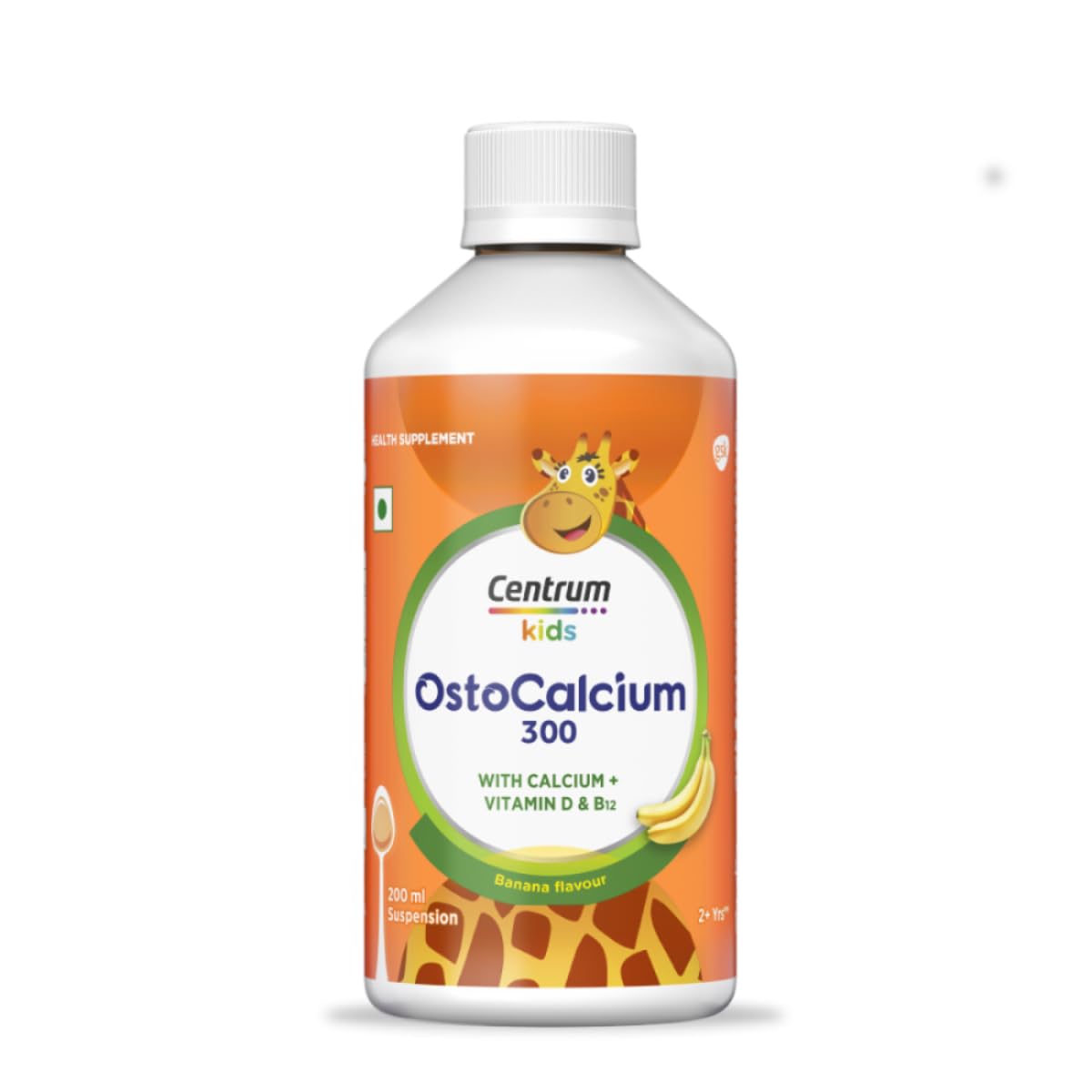 Ostocalcium 300 Suspension, Vitamin D & Calcium to Support Growth, Bone & Teeth Strength (Veg) Banana