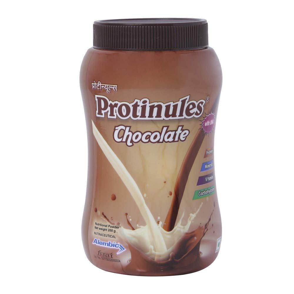 Protinules Powder with Whey Protein, DHA, Vitamins & Minerals | Flavour Chocolate