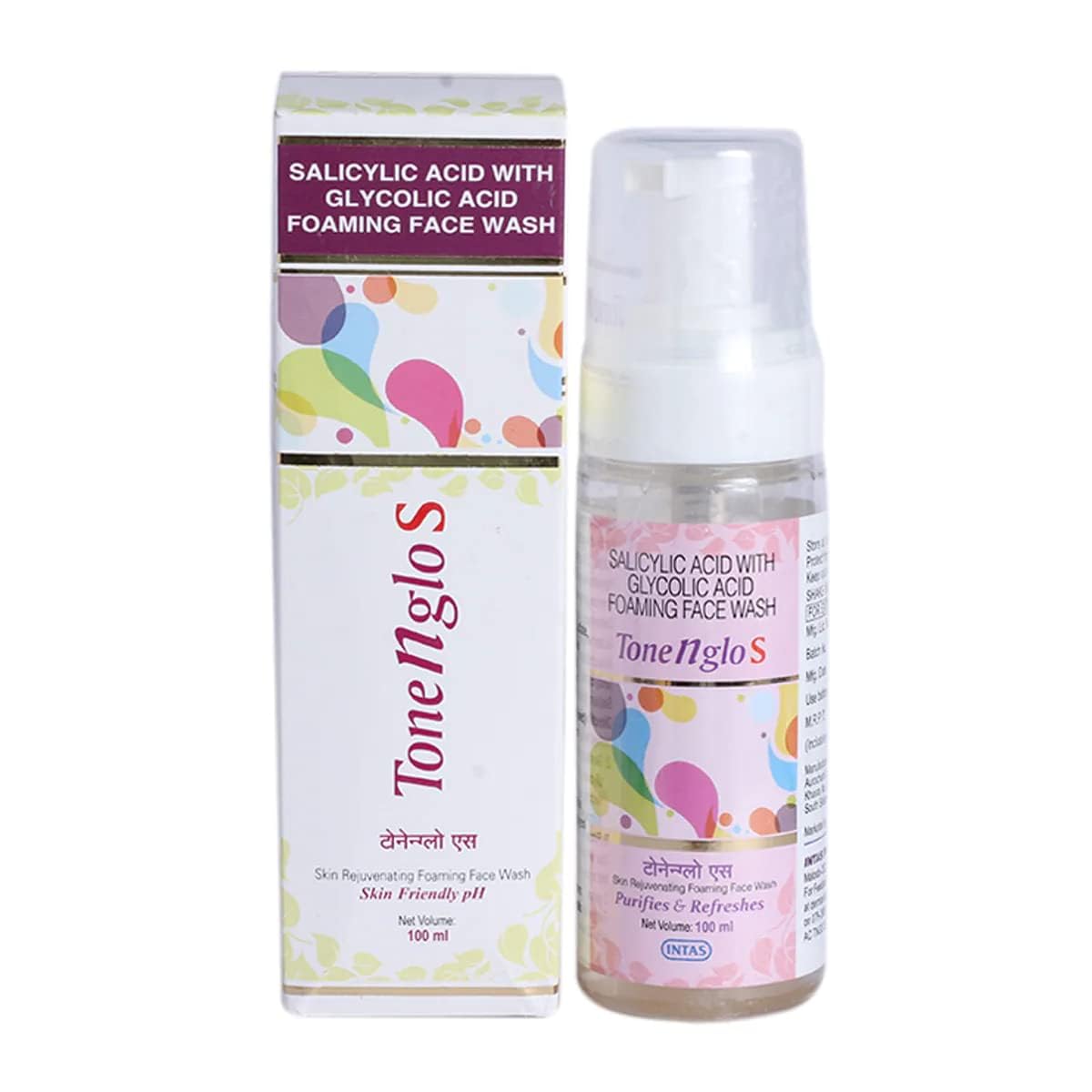 Tonenglo -S Skin Rejuvenating Foaming Face Wash | With Salicylic Acid & Glycolic Acid