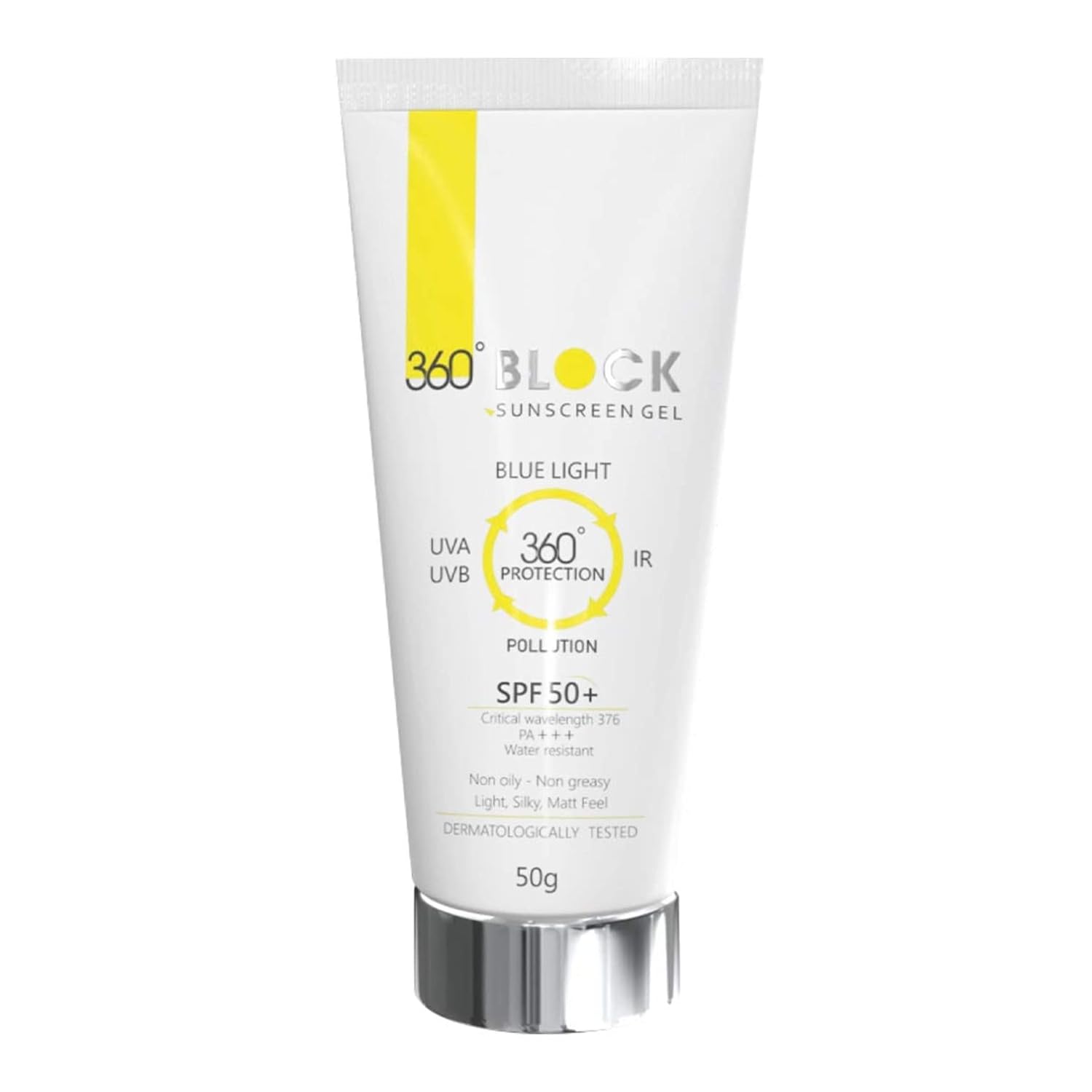 360° Block Sunscreen Gel SPF 50+ PA+++ | 360° UVA/UVB & IR Protection